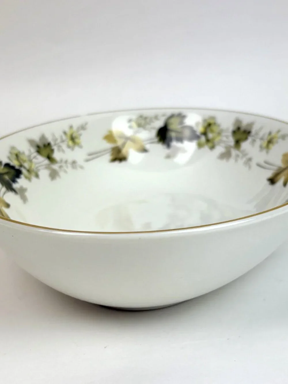 Royal Doulton Larchmont Oval Vegetable Serving Bowl Gold Trim Vintage